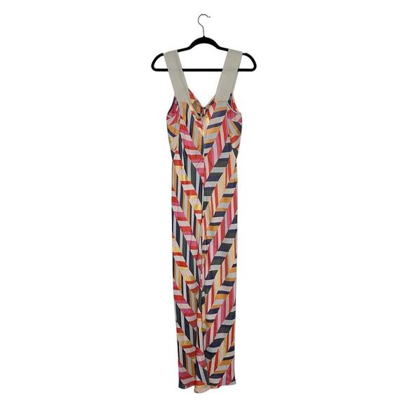 Zero + Maria Cornejo Bias Alexia Chevron Maxi Dress Women's Size 10 - Picture 3 of 7